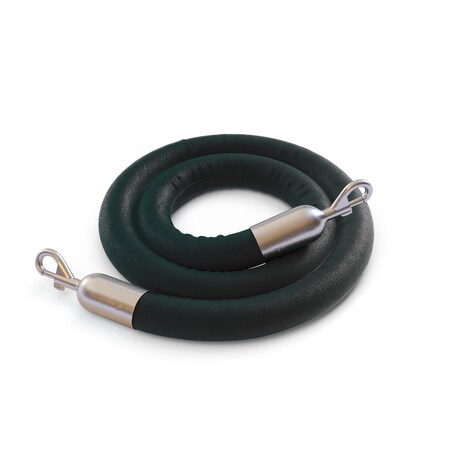 Montour Line Naugahyde Rope Green With SatinStainless Snap Ends 6ft.Cotton Core PNR150-60-GN-SE-SS